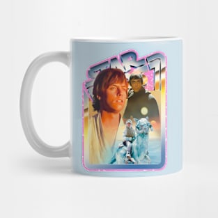 The Hero (pink starfield, chrome border) Mug